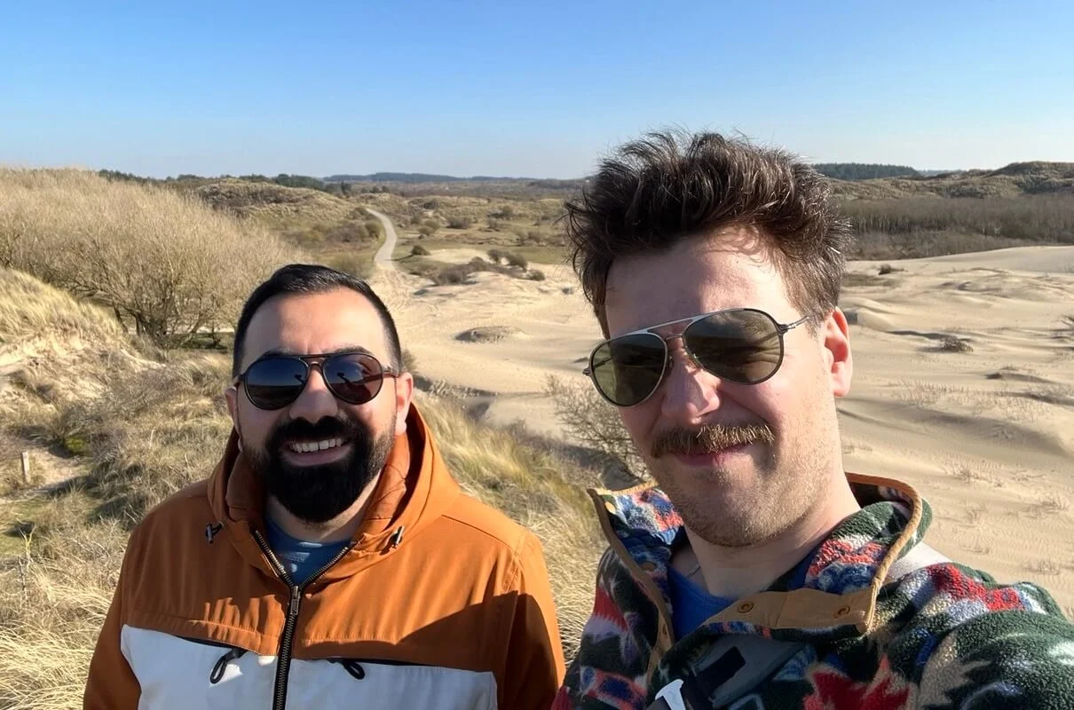 Willem and Eser in the Dutch dunes