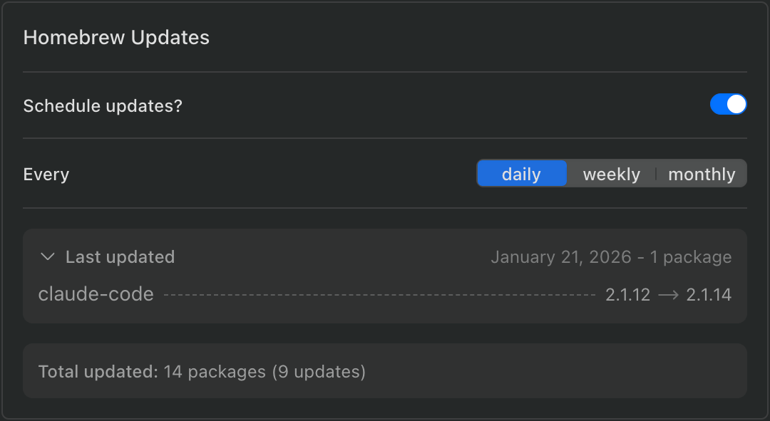 Keep your development tools up to date without thinking about it